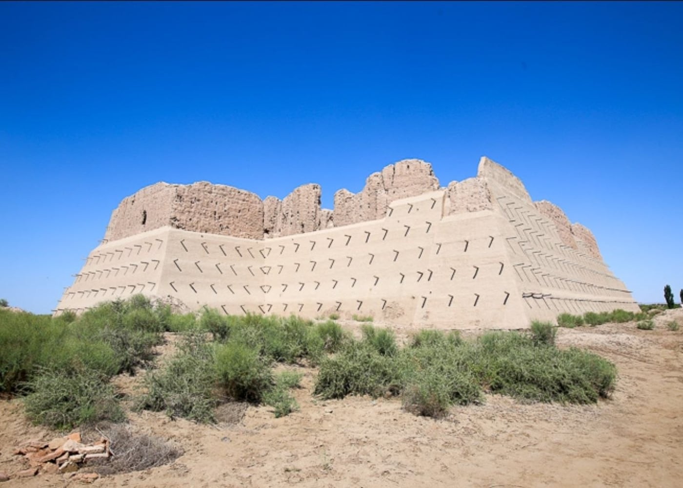 Ancient Khorezm fortress in the Kyzylkum Desert